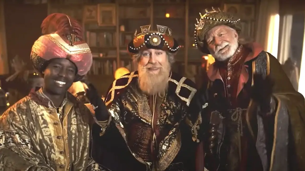 Los tres Reyes Magos en su salón