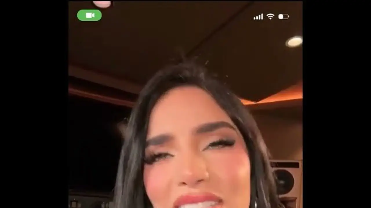 Kim Loaiza en una videollamada